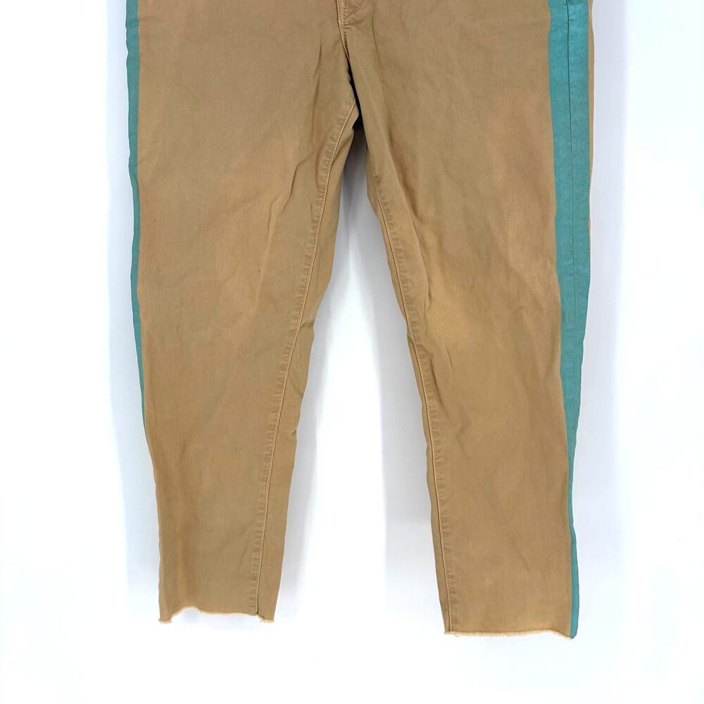 MOTHER The Shaker Prep Fray Jeans Killing Time Khaki Cerulean Women's 30 - Picture 9 of 13